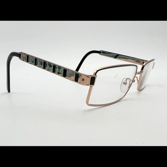 Caviar Eyeglasses FRAMES 21 Gold 56[]16-140 Black Italy